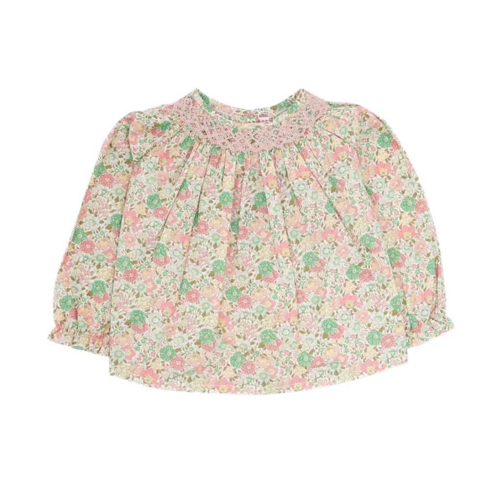 Bonpoint Griotte Smocked Blouse